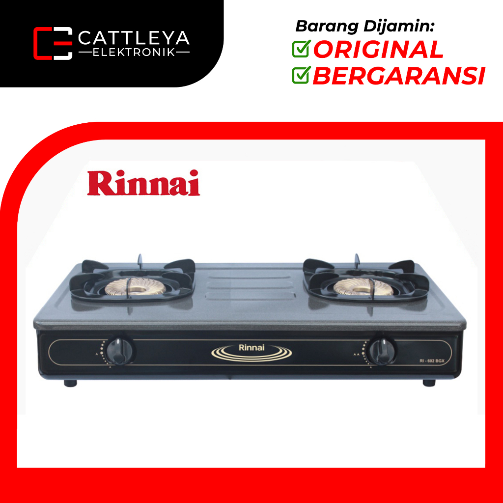 [COD] RINNAI KOMPOR RI 602BGX / RI-602BGX / RI 602 BGX / RI602 BGX (2 TUNGKU) GARANSI RESMI