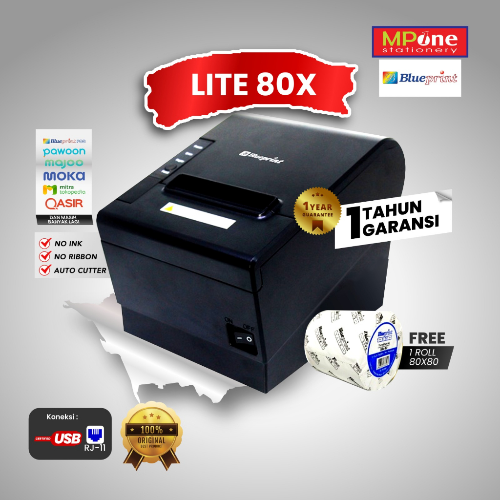 Printer Kasir / Printer Kasir Thermal BLUEPRINT / Thermal BLUEPRINT Lite 80X USB