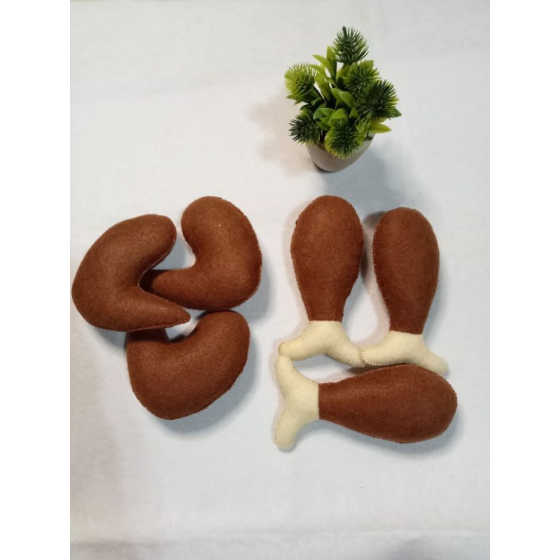 Mainan anak Lauk pauk /ayam goreng/ikan/daging/edukasi anak/mainan anak flanel/ayam goreng