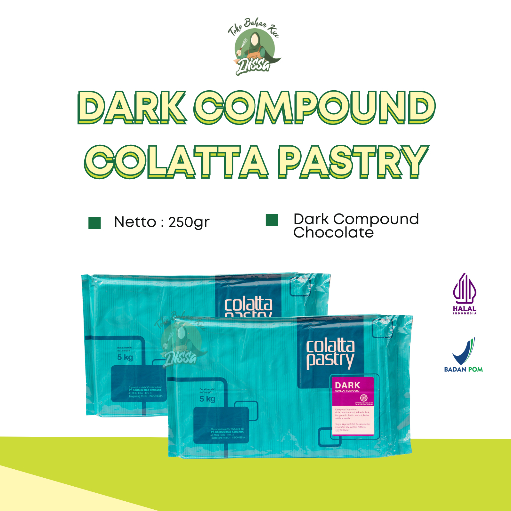 

Colatta Patry Dark Compound Chocolate 250gr | Coklat Batang Colatta Pastry - Tobaqdissa