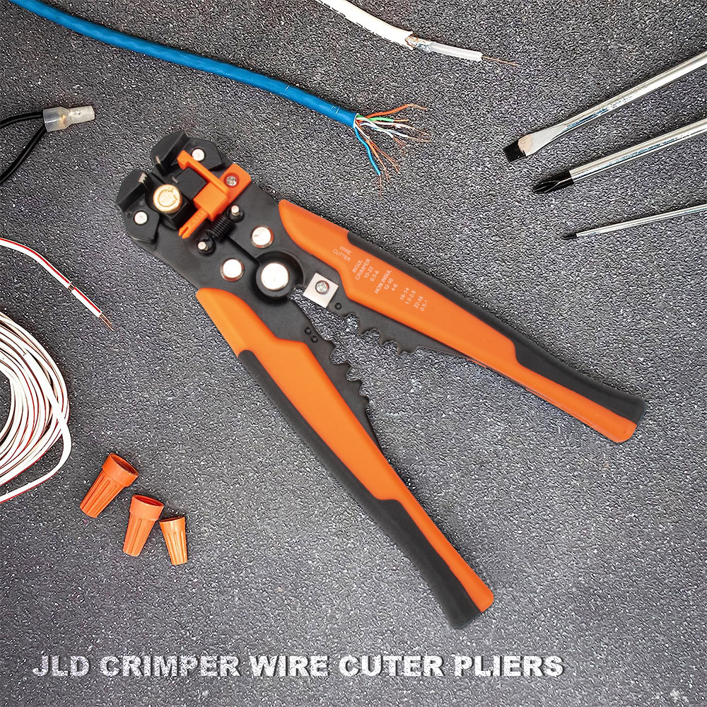 JLD Tang Crimping Tool 10-24 AWG (0.2~6.0mm²) Automatic Wire Stripper Crimper Wire Cuter Pliers Tang Krimping Tools Alat Pengupas Kawat