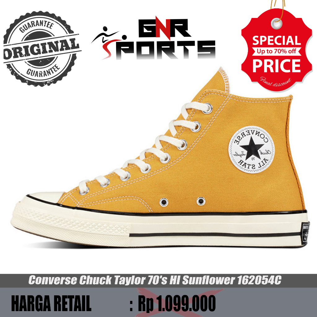 Sepatu Converse Chuck Taylor 70's HI Sunflower 162054C Original 100%