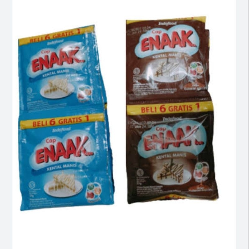 

ENAAK RENCENG PUTIH DAN COKLAT 1Pk ISI 6 PCS