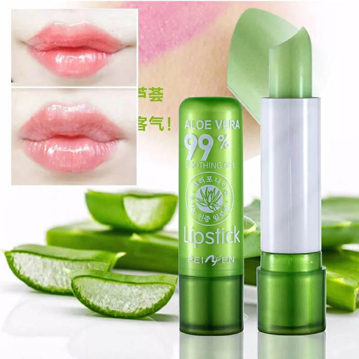 Lipbalm Pemerah Bibir Aloe Vera 99% / Lipstik Tahan Lama Anti Air Aloe Vera 99% / Lipgloss Lipstik K