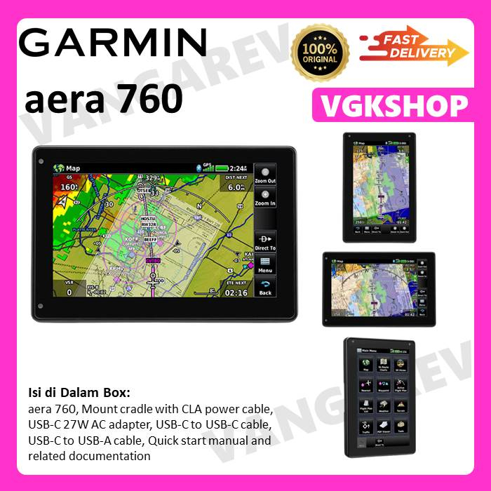 GARMIN aera 760 GPS AVIATION PILOT FLIGHT OFFICER Exclusive Original Garansi 1 Tahun