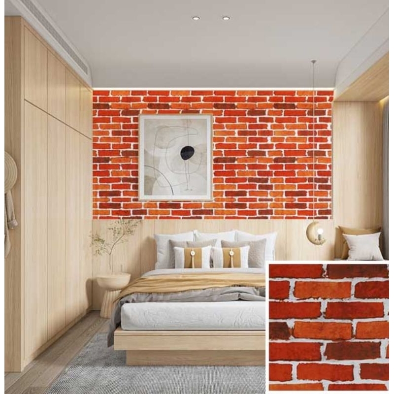 stiker tembok/stiker dinding/wallsticker bata merah  muda dan tua