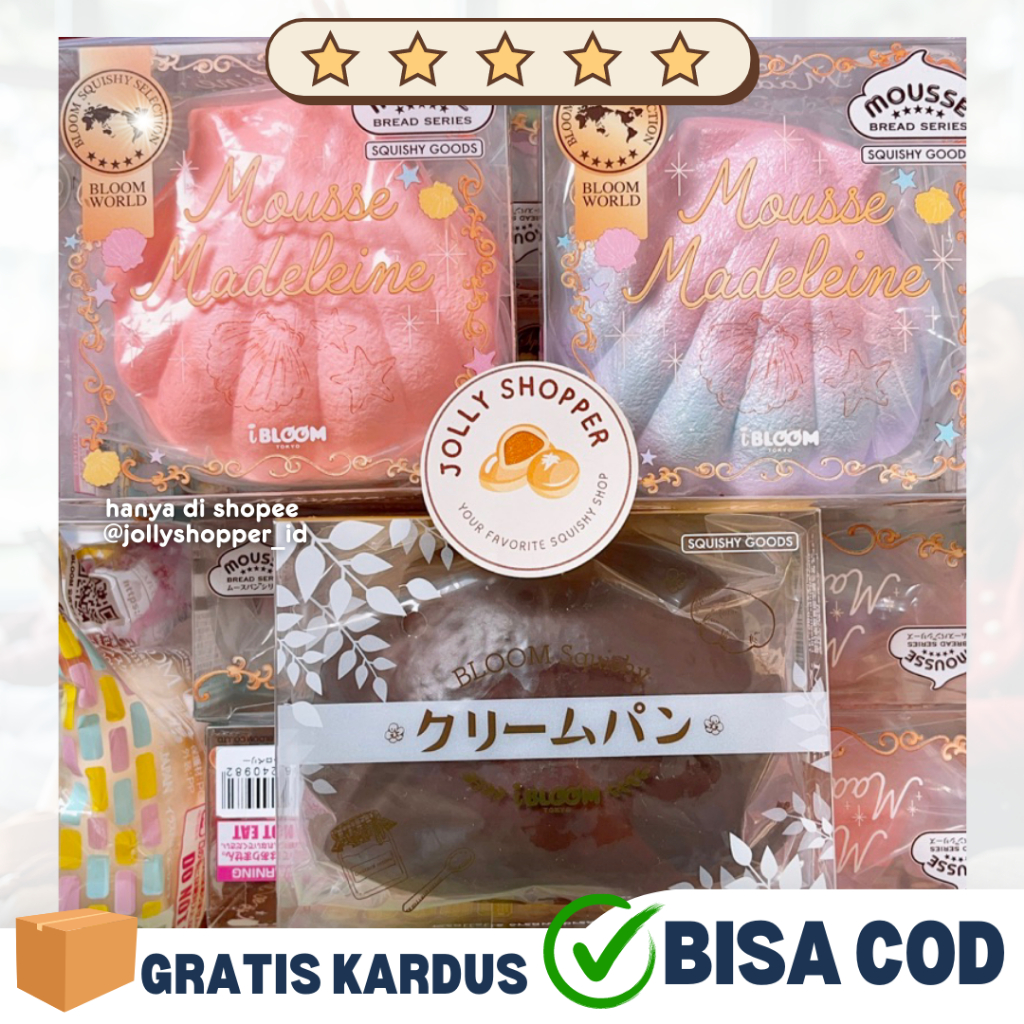 [READY STOCK] Mousse Madeleine Squishy / Cream Bread Squishy / LICENSED IBLOOM JEPANG