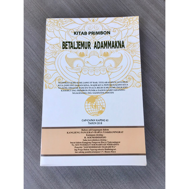 BUKU PRIMBON BETALJEMUR ADAMMAKNA Bahasa Jawa [ Primbon Jawa Best Seller ]