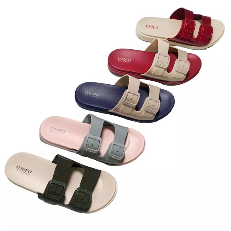 LUOFU ORIGINAL Sandal slop wanita import Sandal luofu wanita murah size 36-40