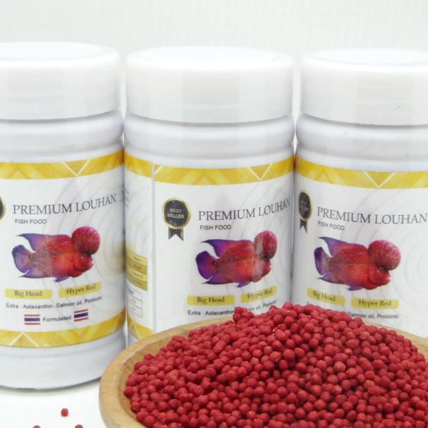 PREMIUM LOUHAN pelet ikan Louhan untuk Jenong dan Warna 60 Gram