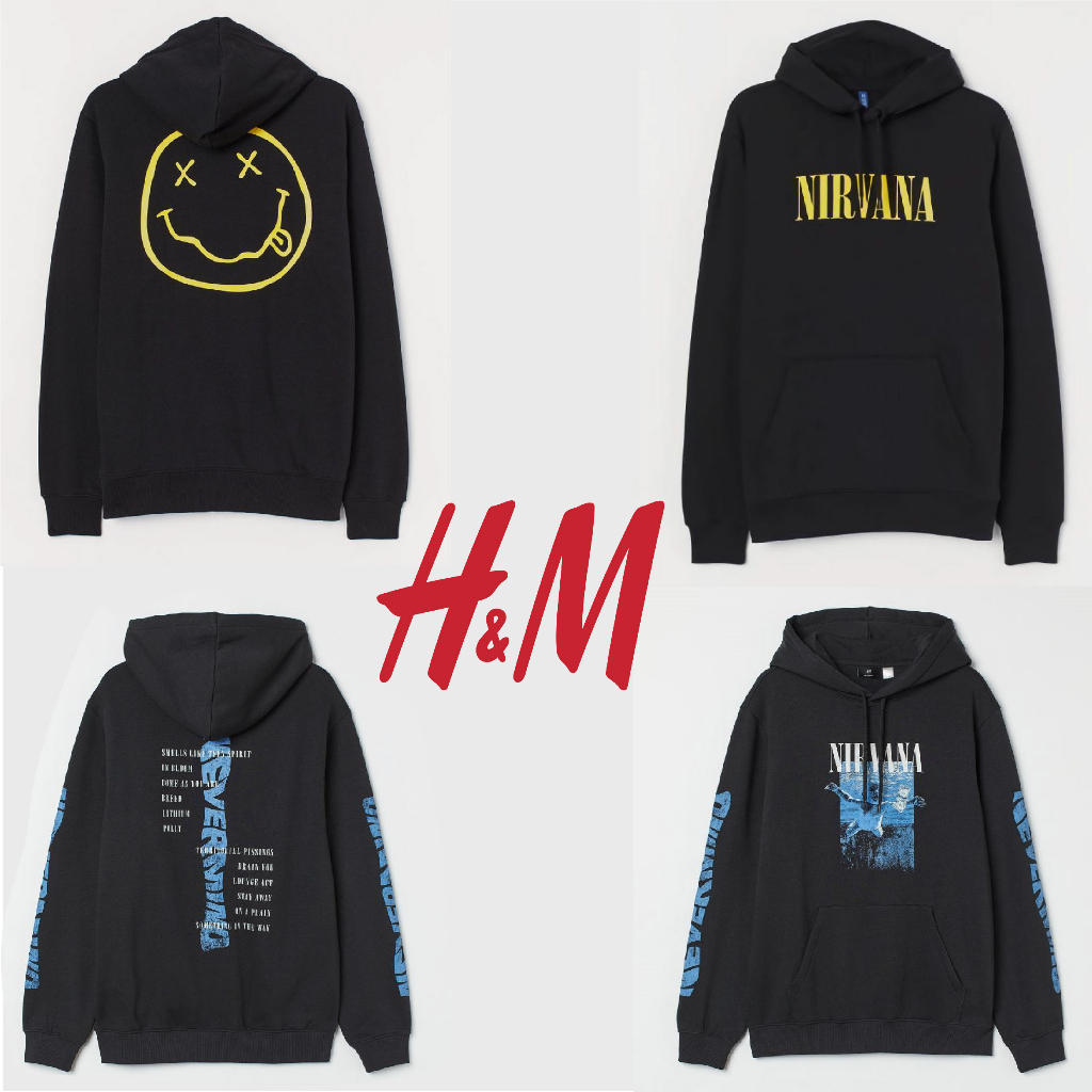Hoodie Jaket Band Nirvana Dewasa Couple Pria Wanita Desain Oversize Dari H&M +  Free Paper Bag