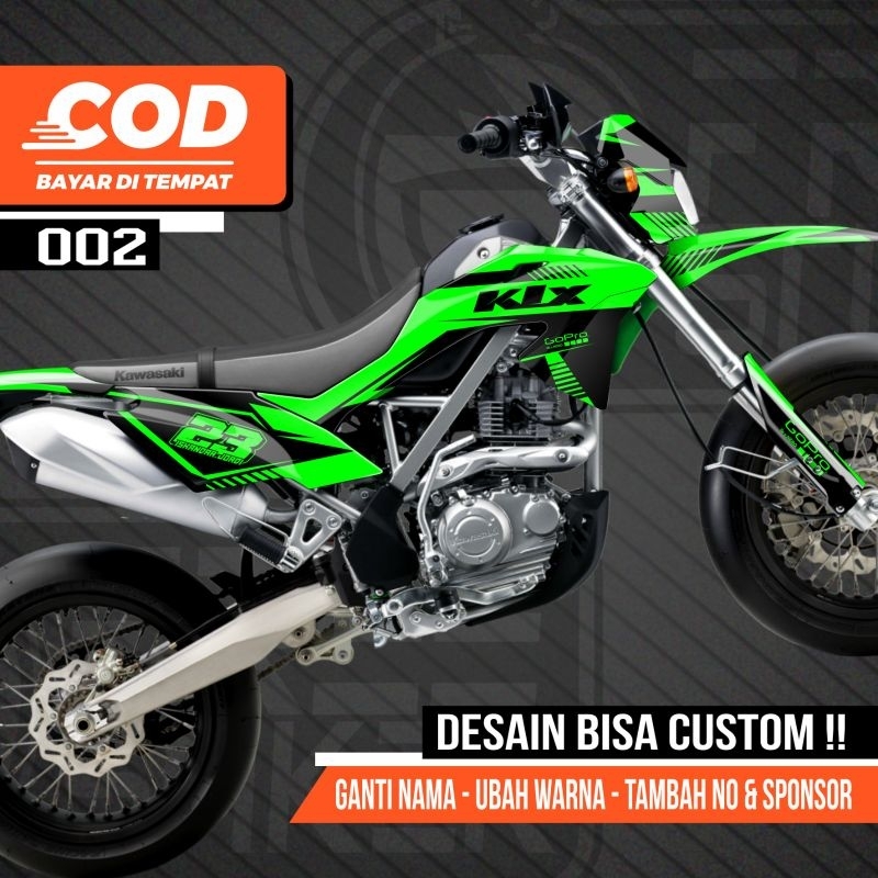 DECAL KLX 150 BF, S, G, L HIJAU STABILO CUSTOM