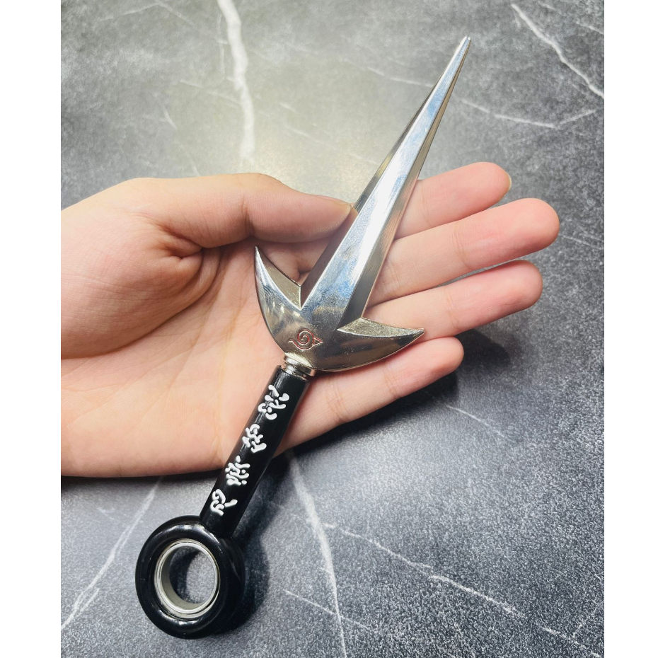 Koleksi Mainan Hokage 4 Silver Rotary Retract Kunai Anime Manga Naruto Premium