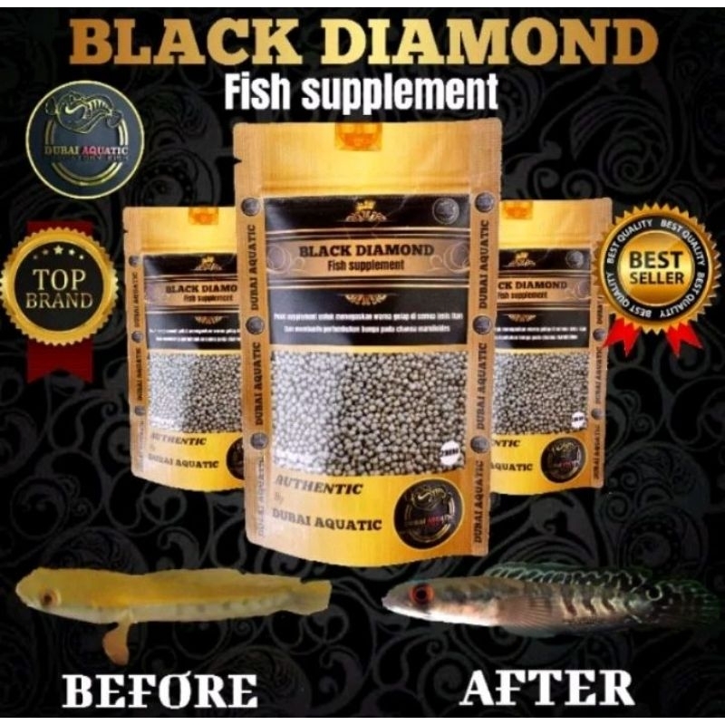 ORIGINAL REPACK 5GR PELET BLACK DIAMOND BLOOD DIAMOND BY DUBAI AQUATIC