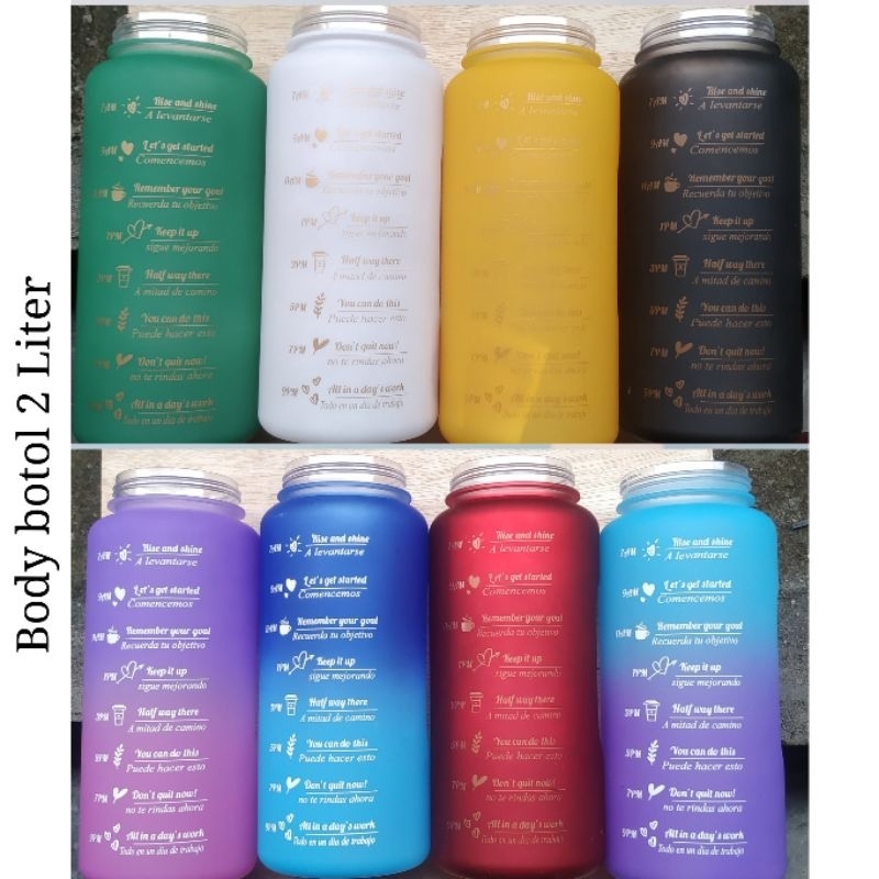 Body botol Viral 2 Liter motivasi Body pengganti body cadangan
