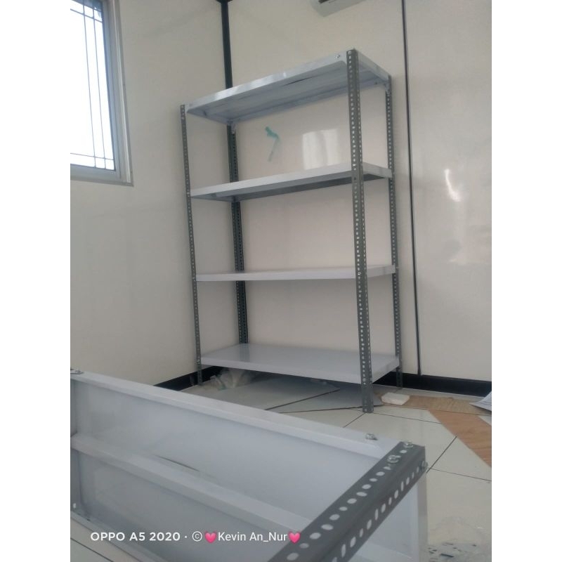 rak besi siku lubang 4susun 100x40x150cm