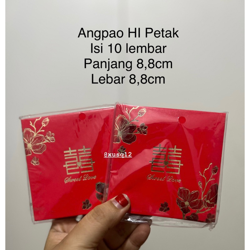 

ANGPAO SHANG HI/WEDDING/SANGJIT ISI 10pcs 8,8x8,8cm