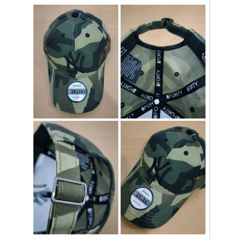 Topi Pria Wanita Cap Baseball Import Topi NY Yankees Premium Bordir - Army