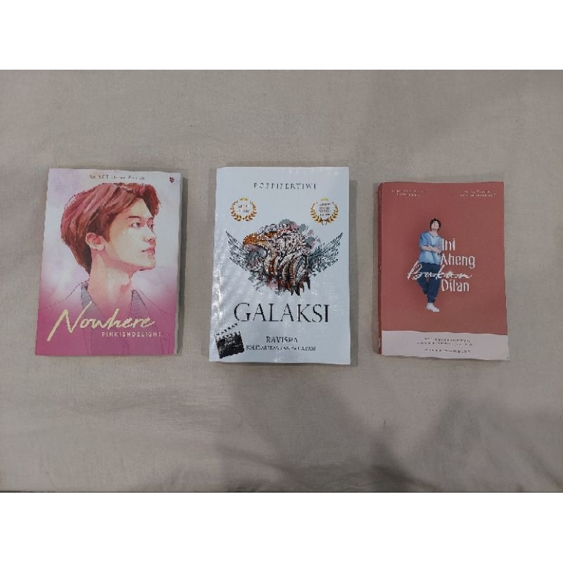 [PRELOVED] NOVEL ORIGINAL INI AHENG BUKAN DILAN(NISWA HASANA), GALAKSI(POPPI PERTIWI), NOWHERE(PINKI
