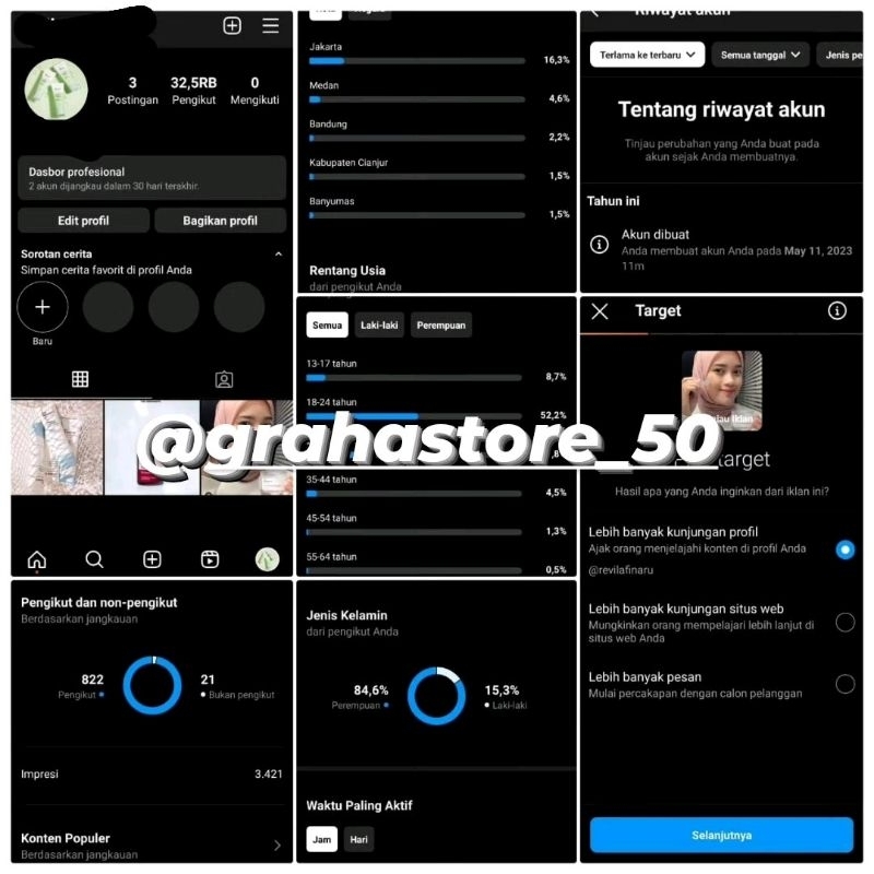 Akun instagram tua 30k followers real human indonesia