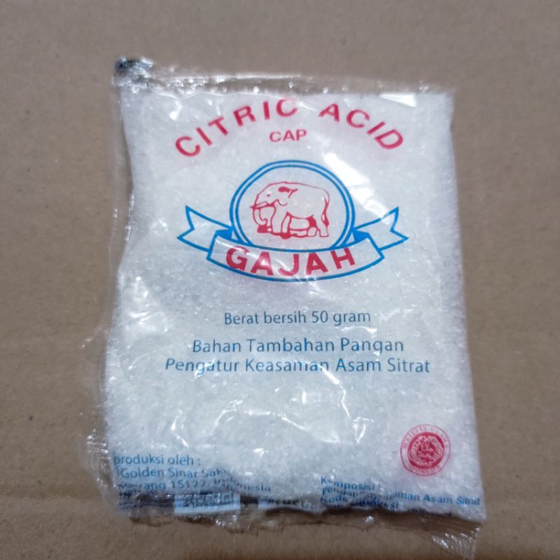 

Citric Acid Asam Sitrat Cap Gajah 50gr