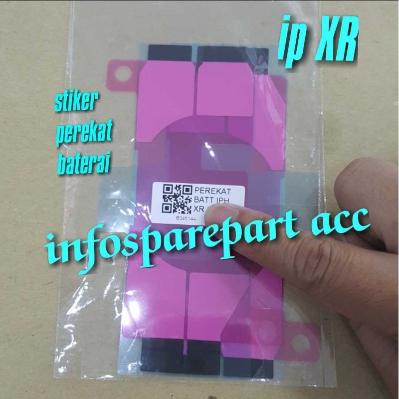 

stiker perekat lem baterai ip Xr