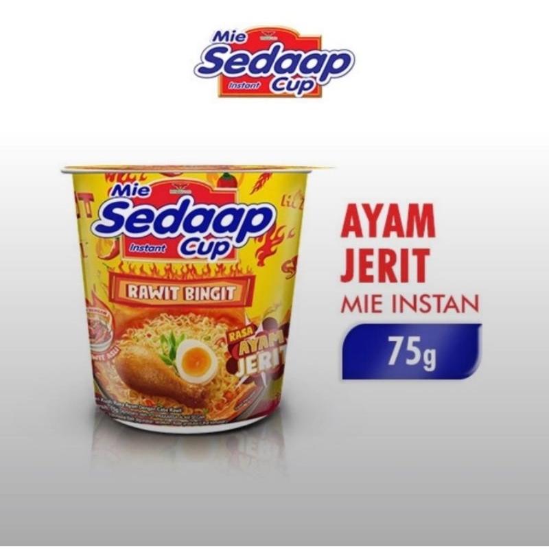 

Sedaap Cup Mie Instan Ayam Jerit 75 gr