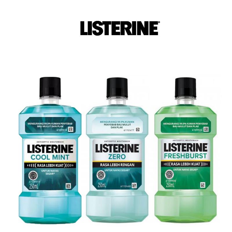 LISTERINE 250ML Listerine Mouthwash 250ml Listerine Zero 250ml Listerine freshburst 250ml LISTERINE 