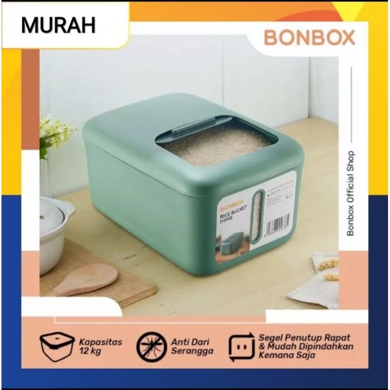MURAH Tempat Wadah Simpan Beras 12 KG Food Grade Anti Bau Anti Kutu