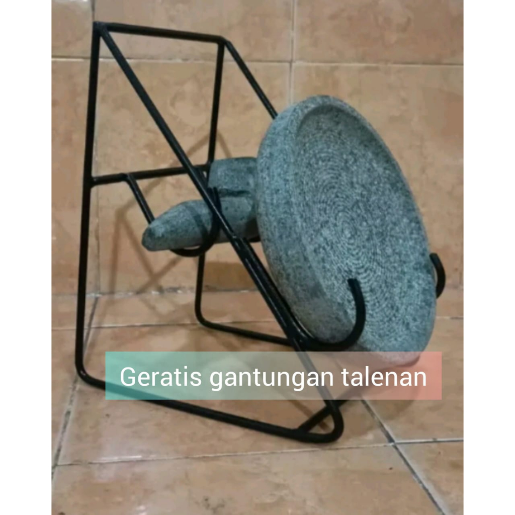 dudukan/tatakan cobek batu