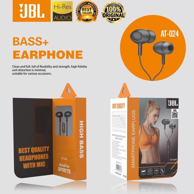 Headset JBL AT-024 Extra Bass Handsfree JBL AT-024 Extra Bass