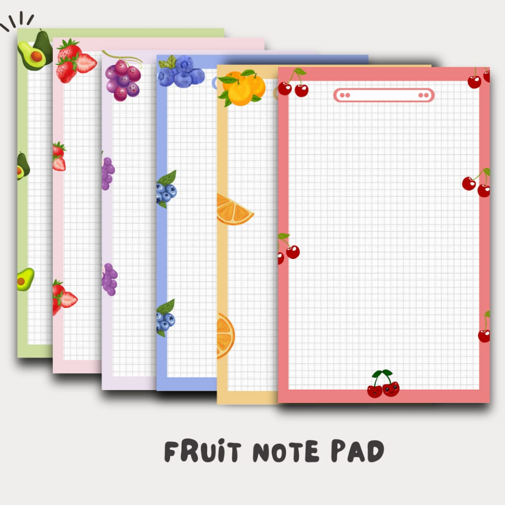 

notepad - fruits notes / memo / buku catatan / cute notepad