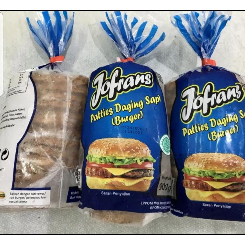 

JOFRANS PATTIES DAGING SAPI 300GR(6pc) DAN 900GR(15pc)/BURGER DAGING SAPI/PATTIES DAGING SAPI FROZEN FOOD