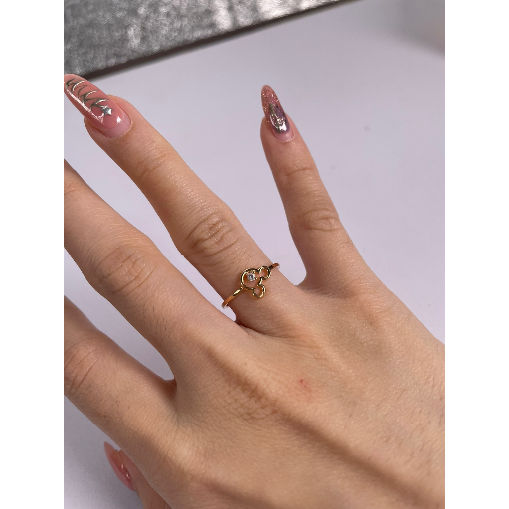 Aksesoris fashion cincin mickey mouse emas muda
