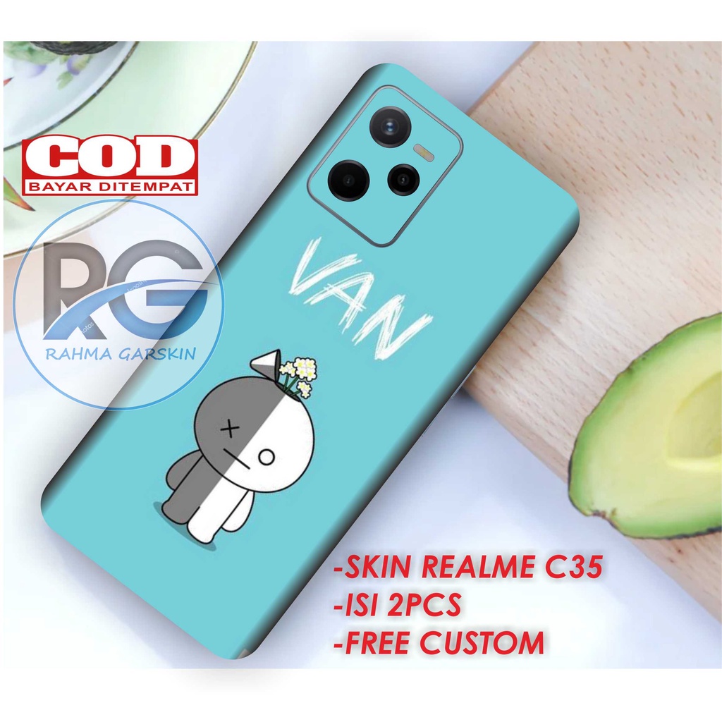 *(NEW)* COD GARSKIN REALME C35 MOTIF CUTE   SKIN HANDPONE REALME C35  FREE CUSTOM GAMBAR Garskin/Sti