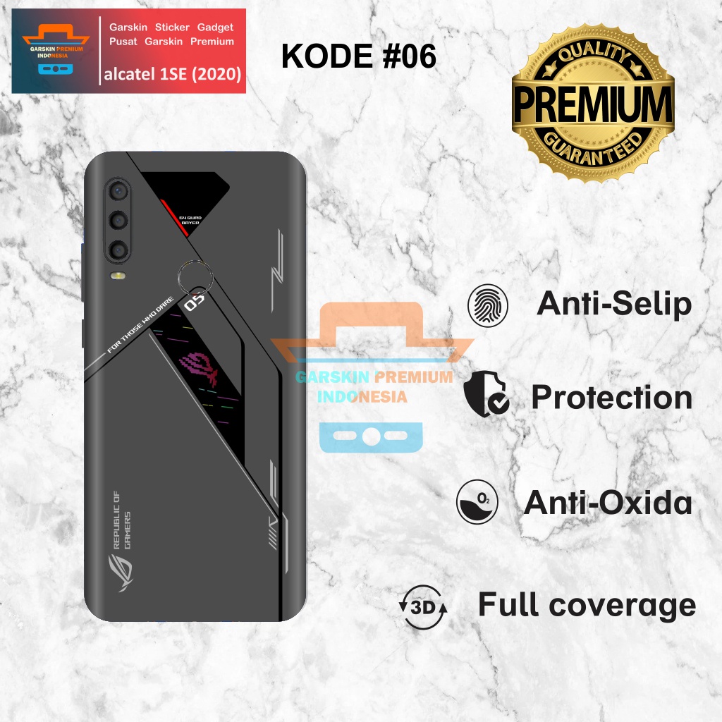 *(NEW)* COD Garskin Sticker alcatel 1SE 2020 Motif 610 Bisa Request Gambar ISI 2PCS Garskin/Stiker C
