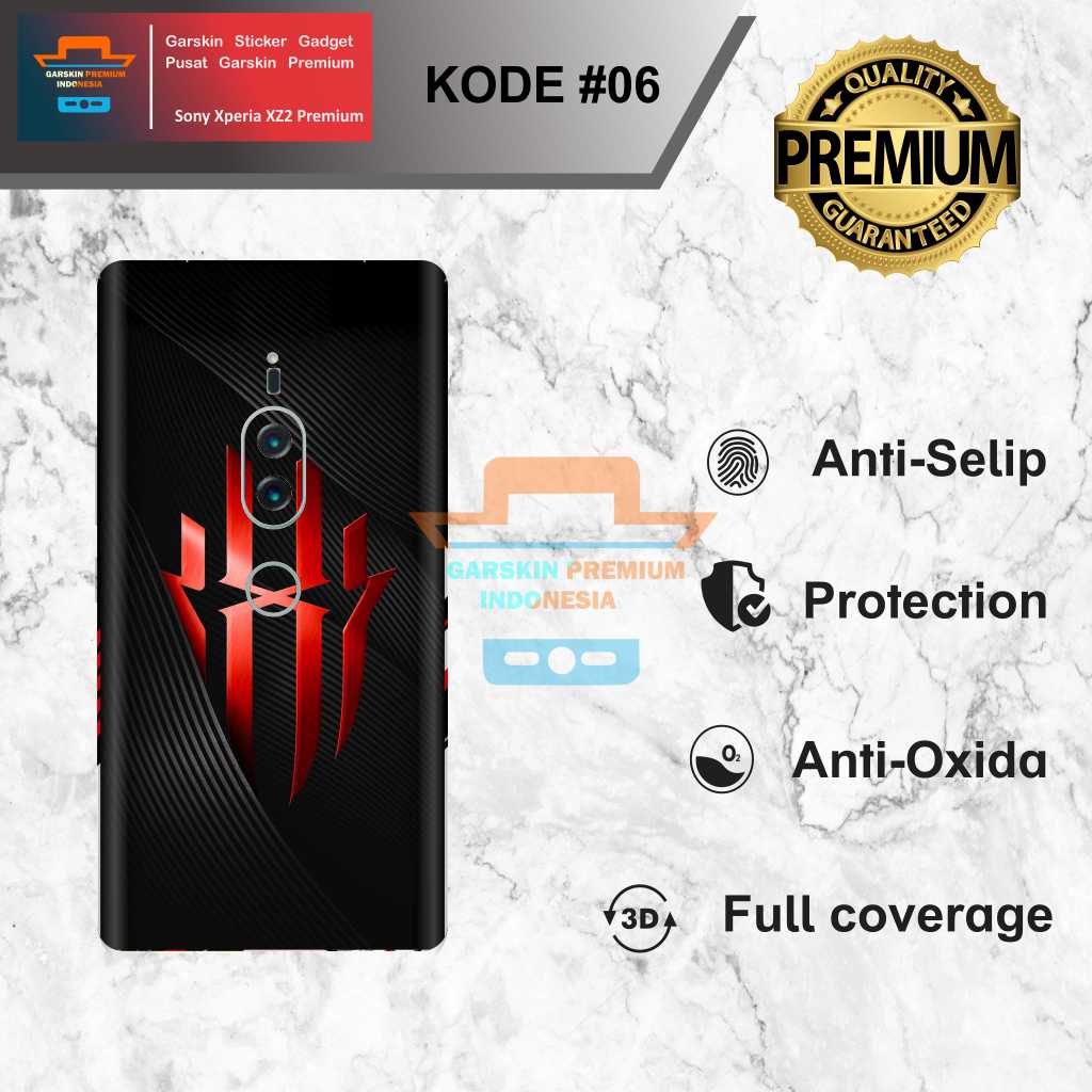*(NEW)* COD Garskin Sticker Sony Xperia XZ2 Premium Motif 610 Bisa Request Gambar ISI 2PCS Garskin/S