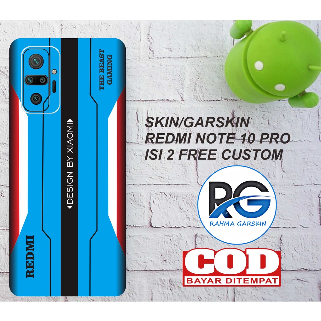 *(NEW)* COD GARSKIN REDMI NOTE 10 PRO FULL BODY  ISI 2PCS Garskin/Stiker Case/Skin Protector