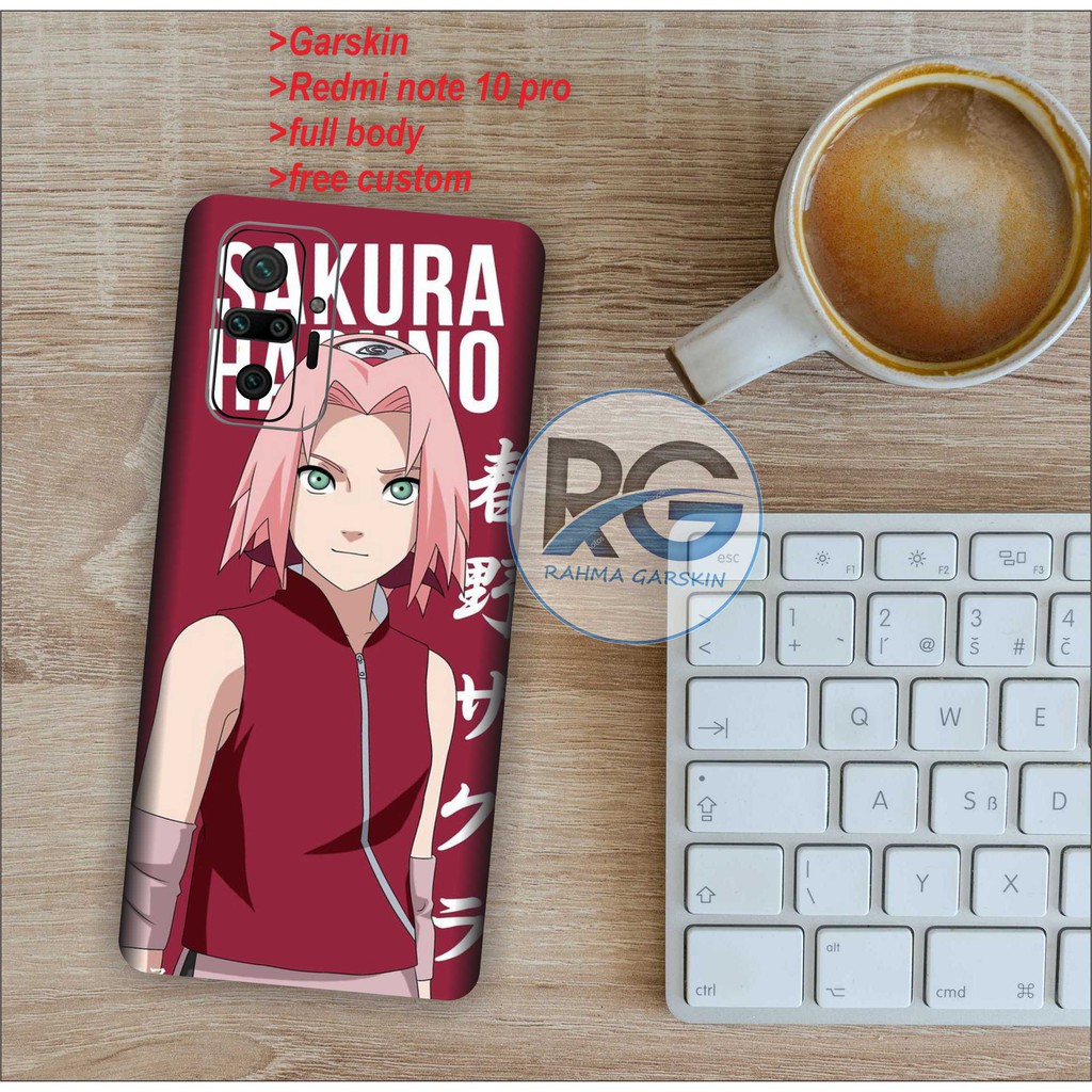 *(NEW)* Garskin Redmi note 10 pro motif anime isi 2pcs free custom Garskin/Stiker Case/Skin Protecto