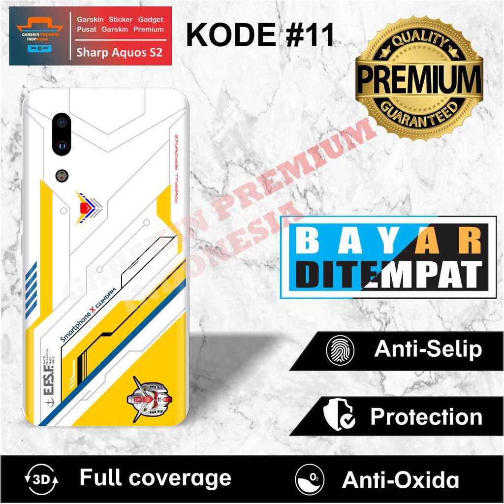 *(NEW)* COD Garskin Sticker Sharp Aquos S2 Motif 1115 Bisa Request Gambar ISI 2PCS Garskin/Stiker Ca