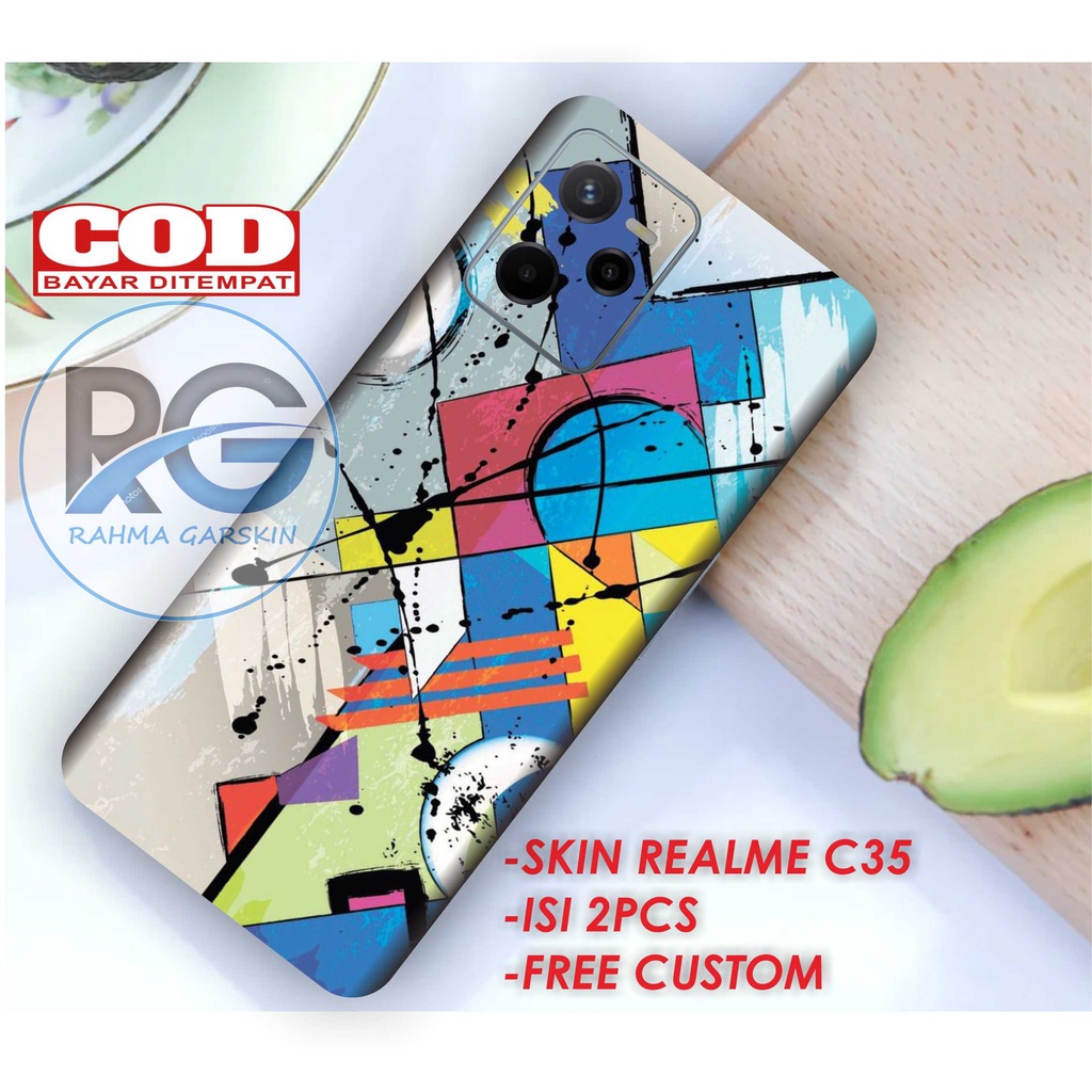 *(NEW)* COD GARSKIN HP REALME C35  SKIN HANDPONE REALME C35  ISI 2PCS GARSKIN FREE CUSTOM Garskin/St