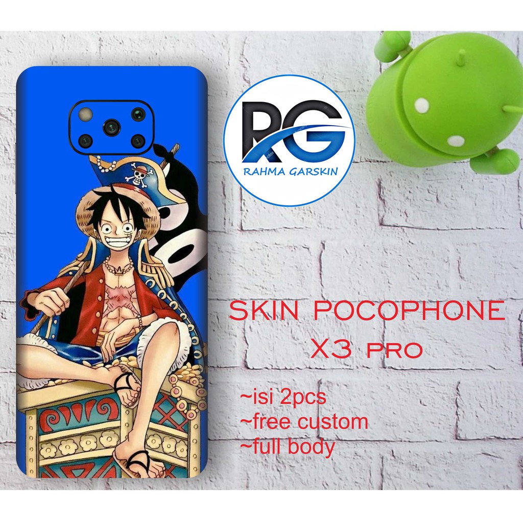 *(NEW)* garskin poco X3 pro motif anime isi 2pcs full body free custom Garskin/Stiker Case/Skin Prot