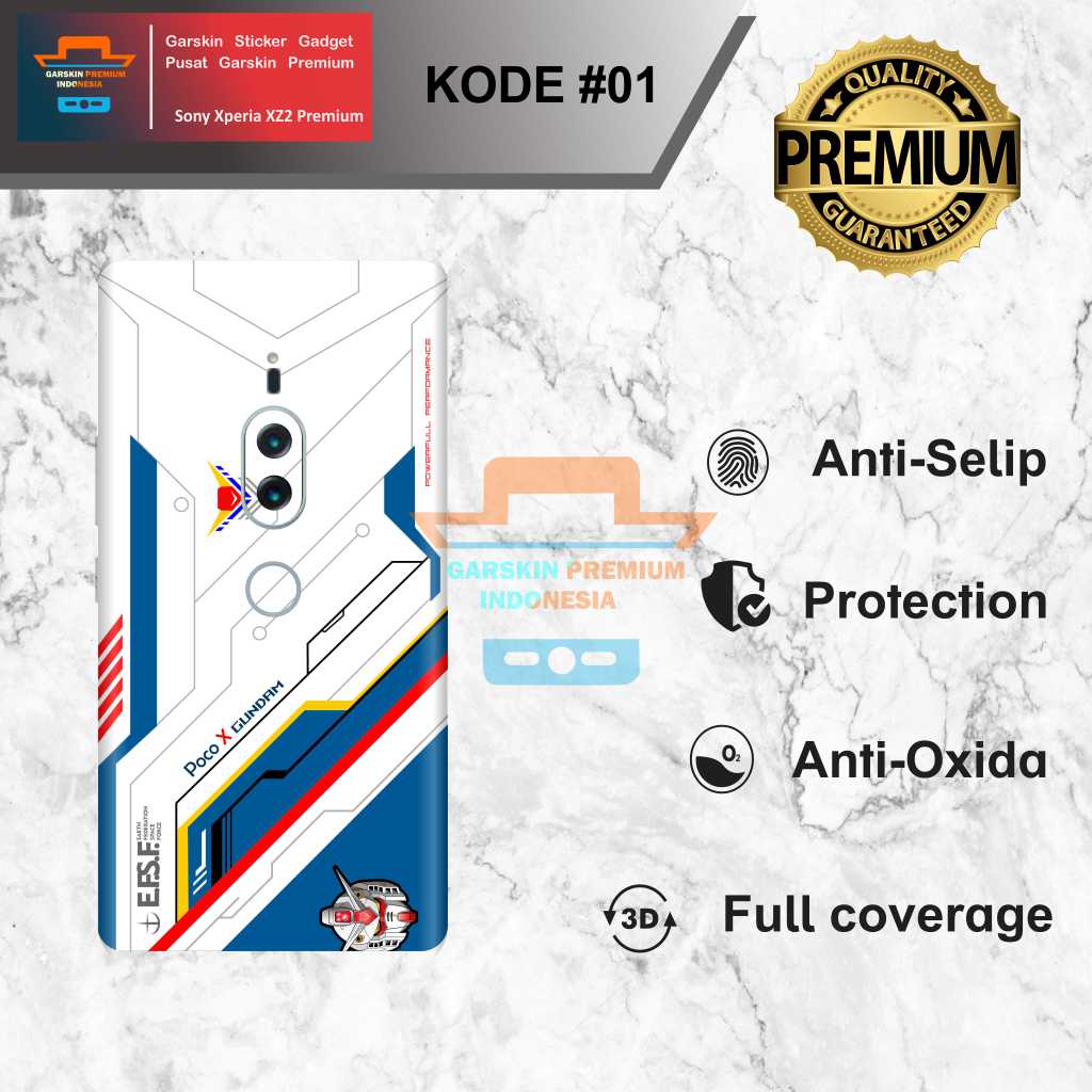 *(NEW)* COD Garskin Sticker Sony Xperia XZ2 Premium Motif 15 Bisa Request Gambar ISI 2PCS Garskin/St