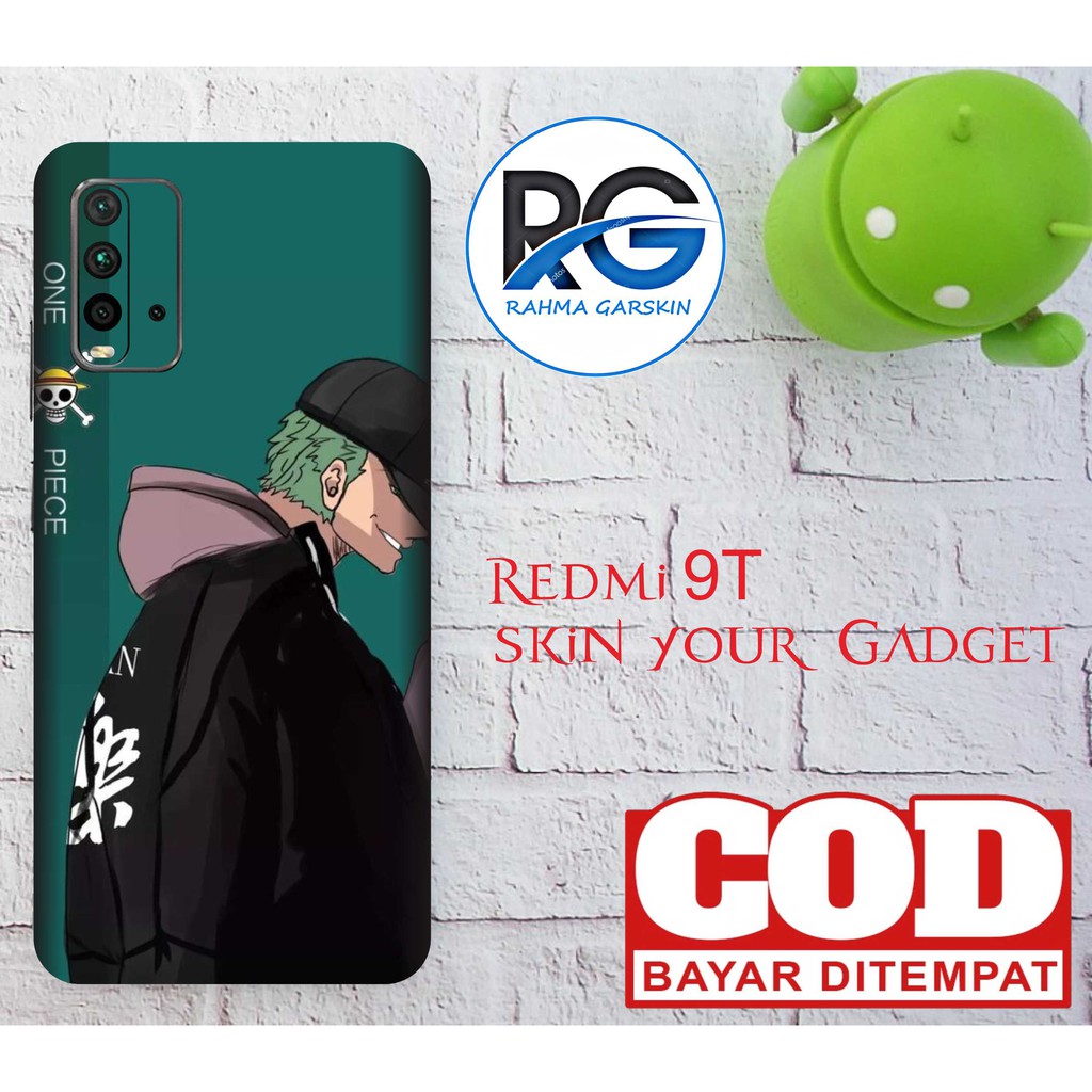 *(NEW)* garskin hp redmi 9T motif zhoro code 12 free custom gambar Garskin/Stiker Case/Skin Protecto