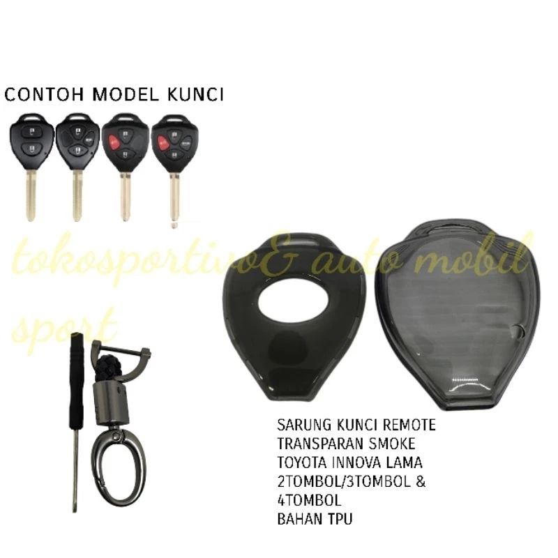SARUNG COVER CASING KUNCI REMOTE TRANSPARAN INNOVA LAMA