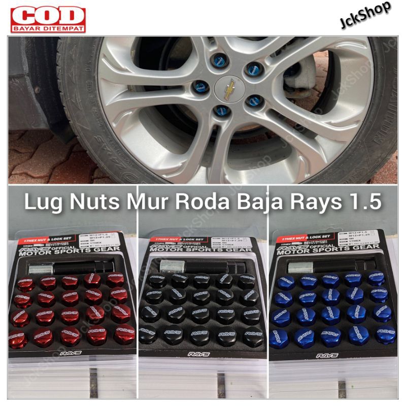 Mur Baut Roda Racing Rays + adaptor
