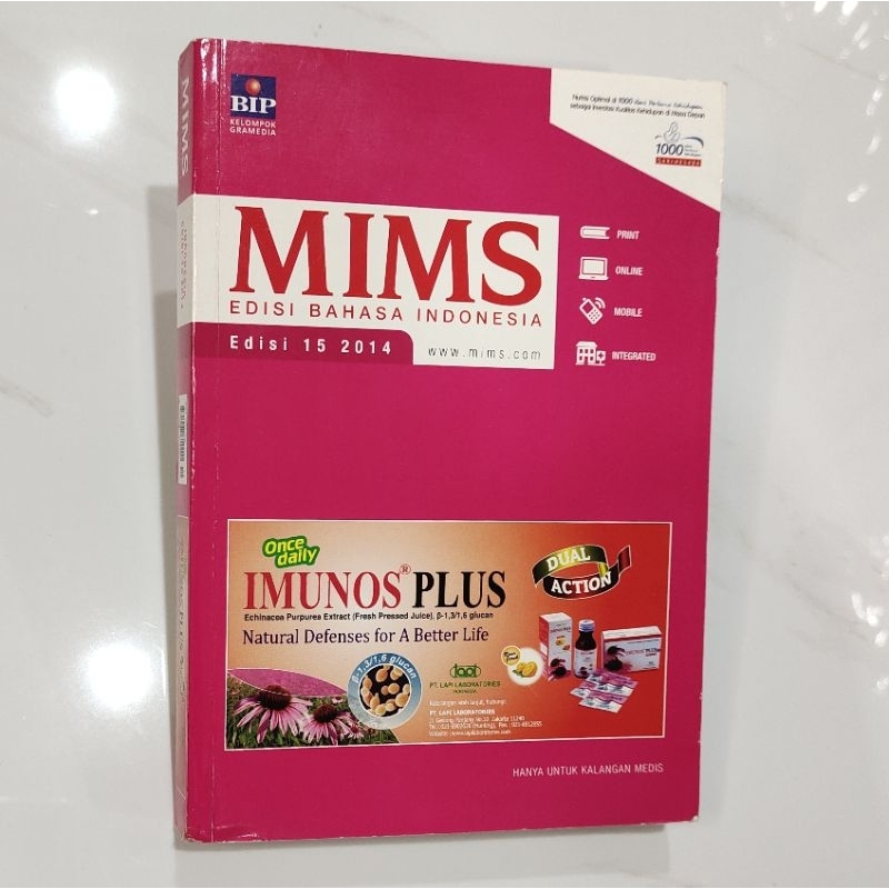 Buku MIMS Master Index of Medical Specialities Edisi 15 2014