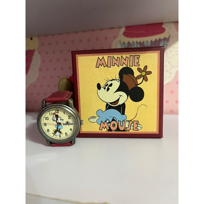 Hongkong disneyland Minnie mouse watch jam tangan minnie mouse disney original vintage