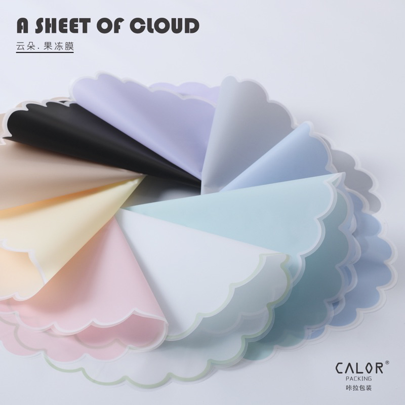 

HELLOCELLO - [5 Lembar] Kertas Buket Bunga Cloud Cellophane / Flower Wrapping Paper Cloud Cellophane