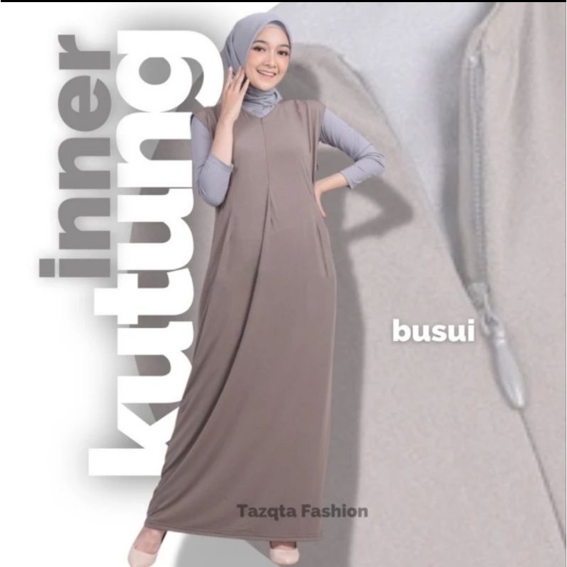 gamis yukensi kutung bahan jersey polos tebal XL